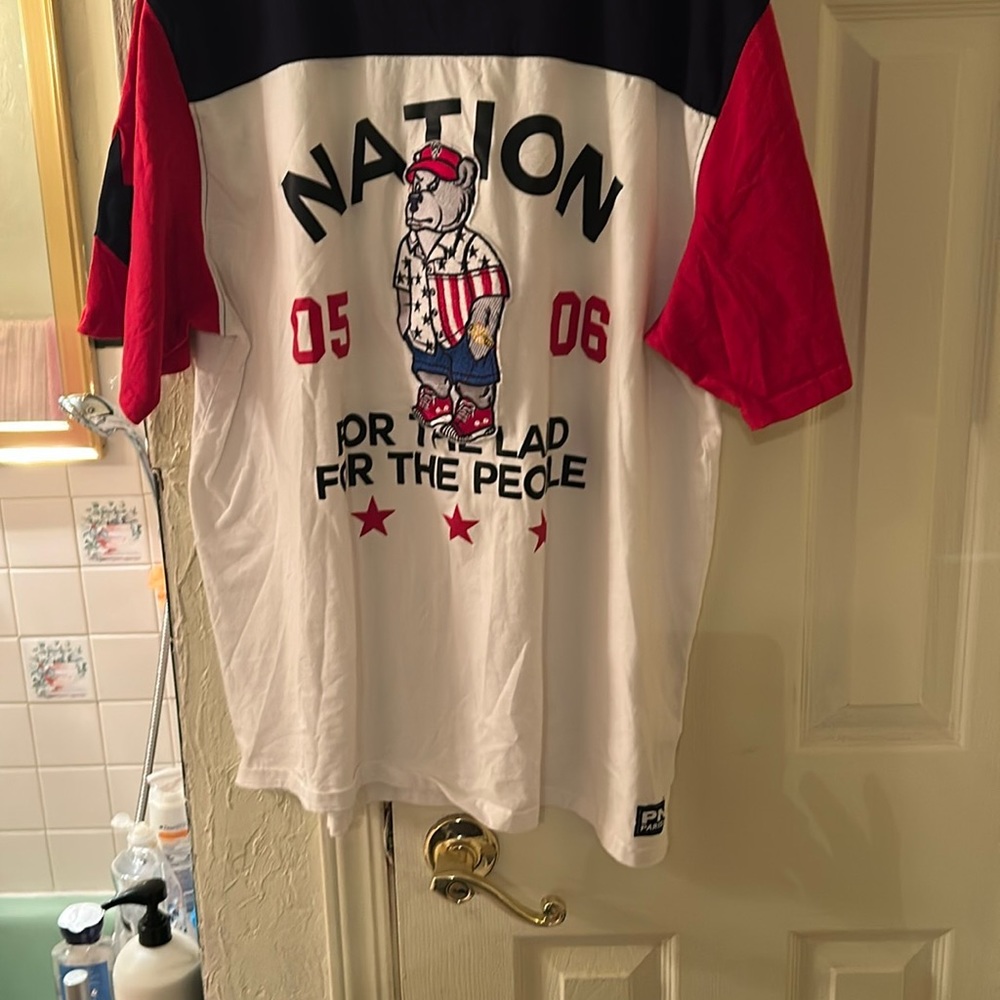 Men's Red and White Jersey
